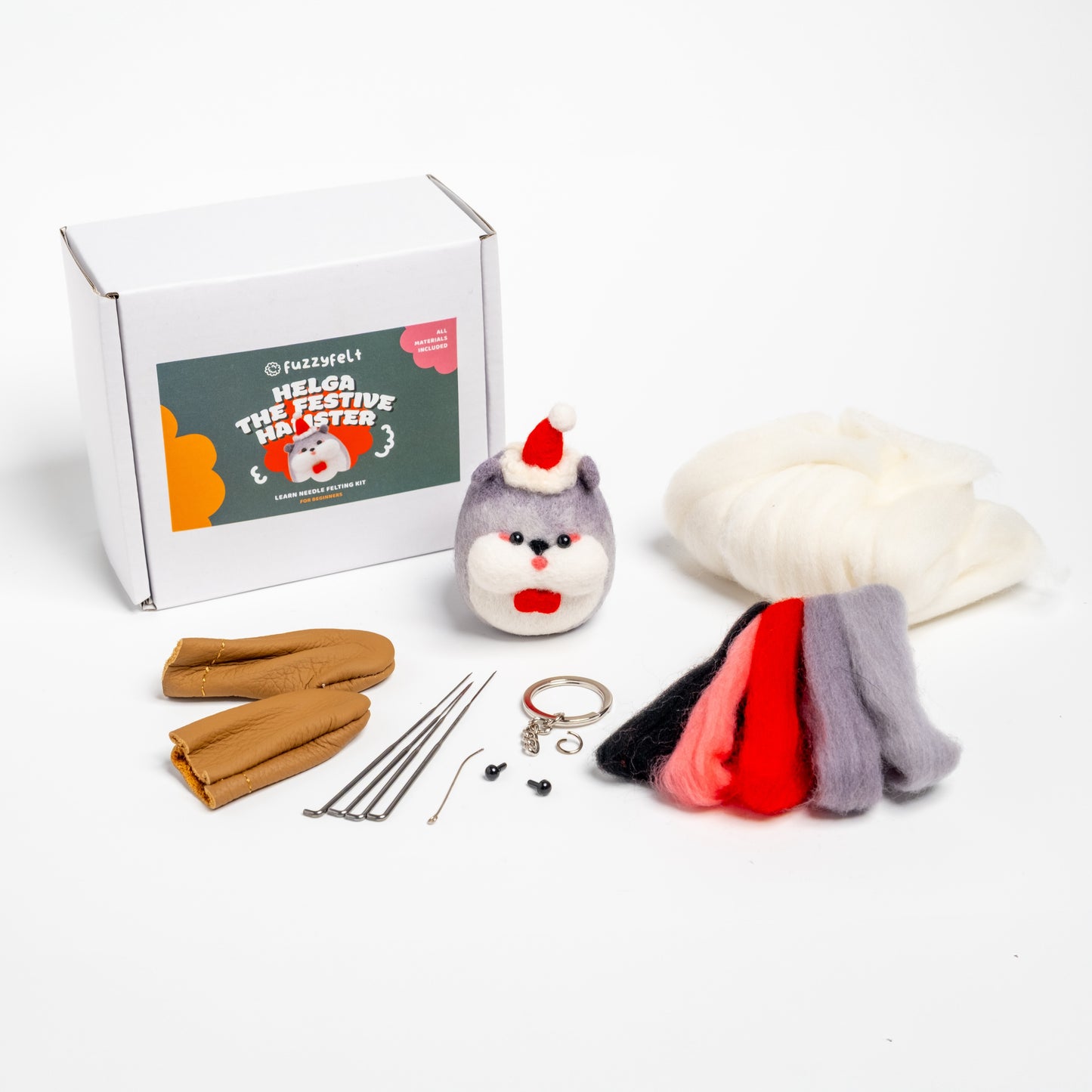 Helga the Festive Hamster Felting Kit