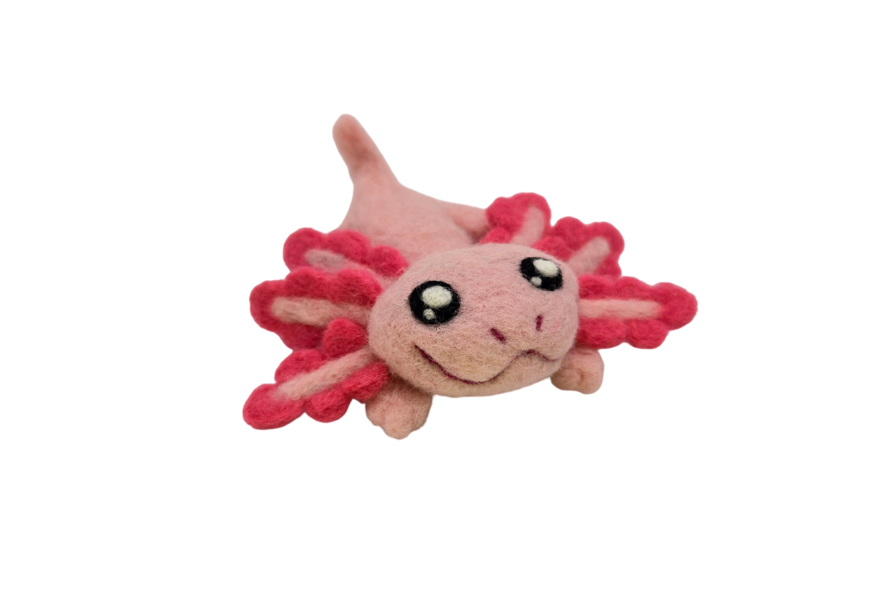 Lulu the Axolotl Felting Kit