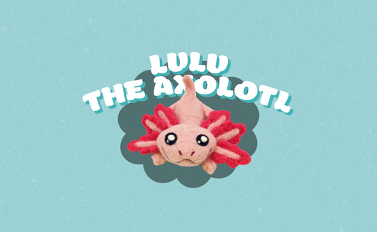 Lulu the Axolotl Felting Kit